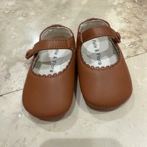 Felix & Flora Brown Kids Dress Shoes